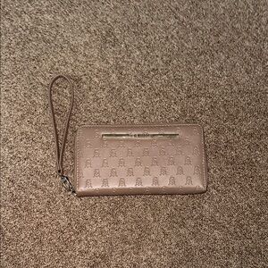 Elegant Tan Wristlet Clutch